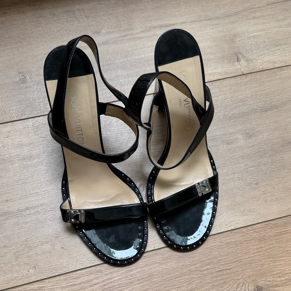 Louis Vuitton Black Patent Leather Heels